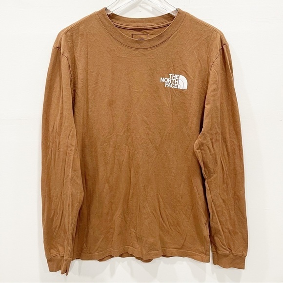 The North Face Box Back Print Long Sleeve T-Shirt in Brown Men’s Medium - Picture 2 of 11